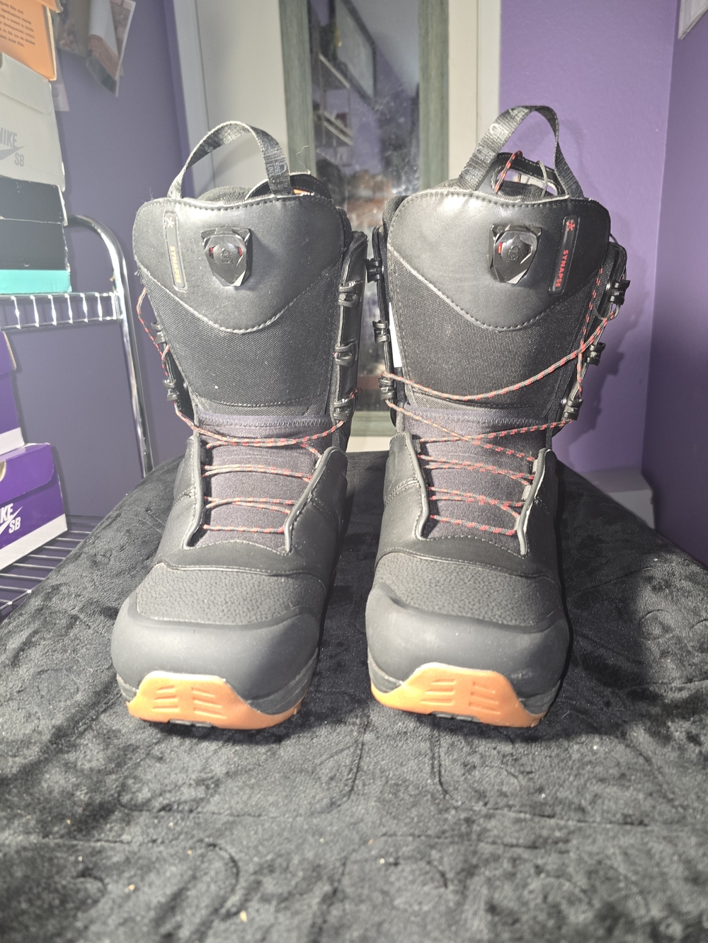 Burton Men’s Black Snowboard Boots with Orange Soles
